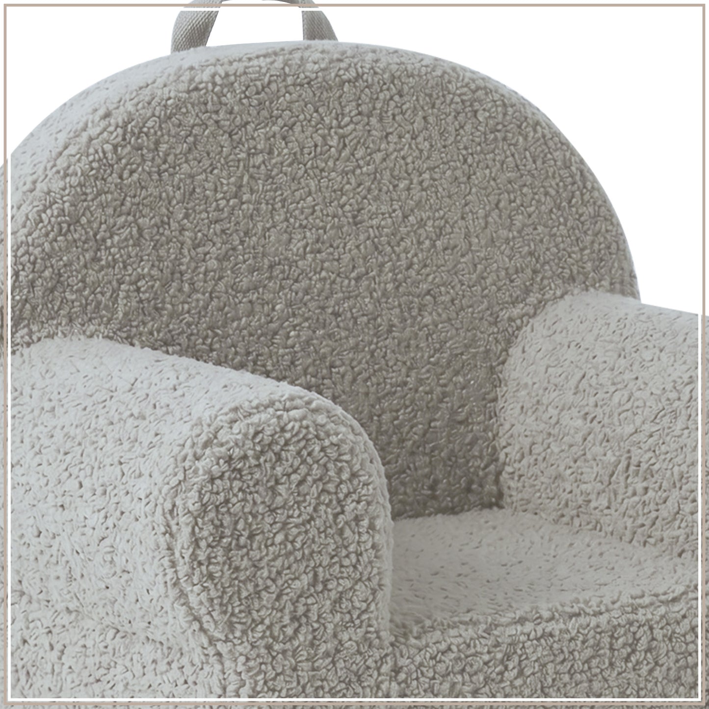 Elliot Cream Cotton Quilted Corduroy Kids Lounge Chair | Nestroots