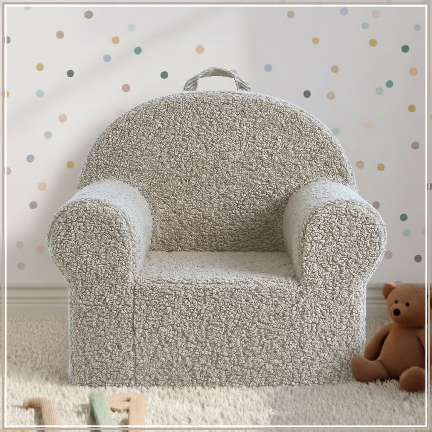 Quilted Cotton Quilted Corduroy Kids Lounge Chair | Nestroots