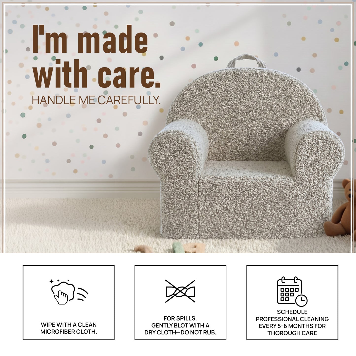 Quilted Cotton Quilted Corduroy Kids Lounge Chair | Nestroots