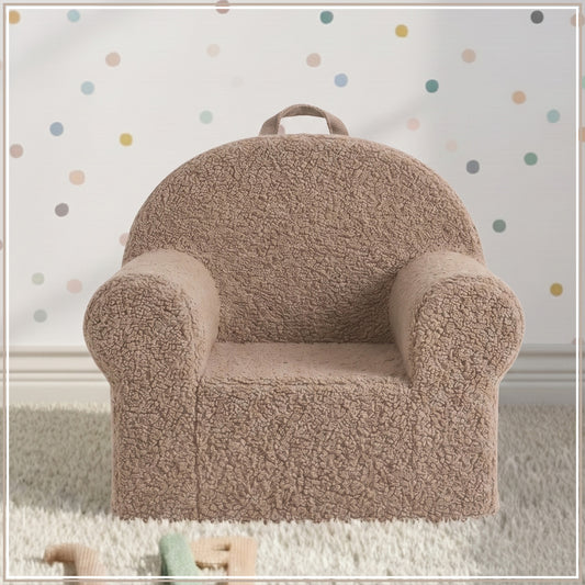 Rose Pink Cotton Quilted Corduroy Kids Lounge Chair | Nestroots