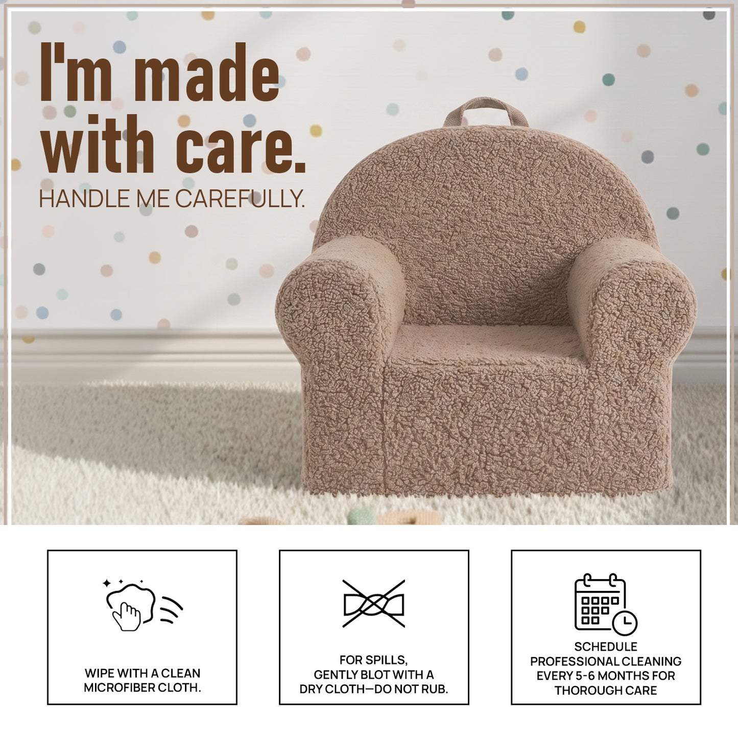 Rose Pink Cotton Quilted Corduroy Kids Lounge Chair | Nestroots