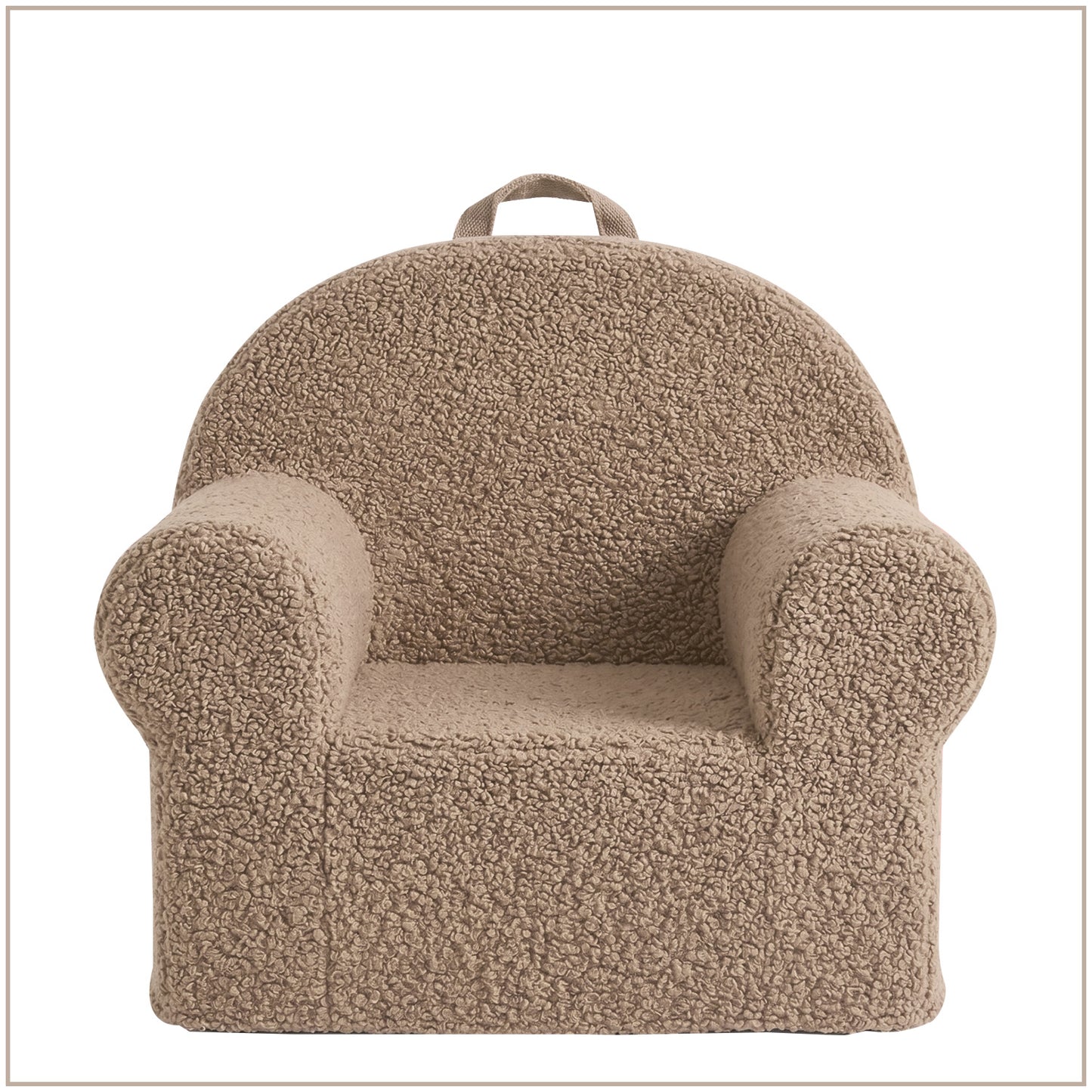 Rose Pink Cotton Quilted Corduroy Kids Lounge Chair | Nestroots