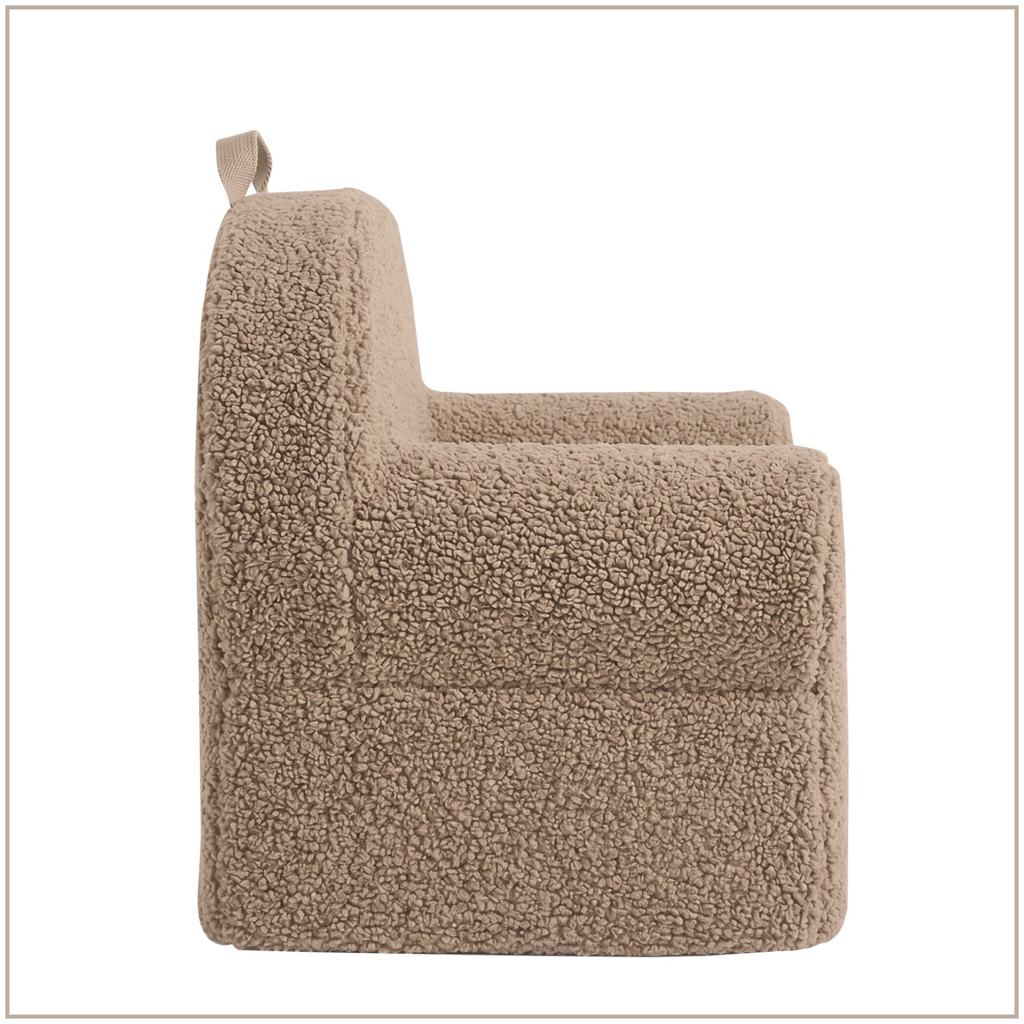 Rose Pink Cotton Quilted Corduroy Kids Lounge Chair | Nestroots