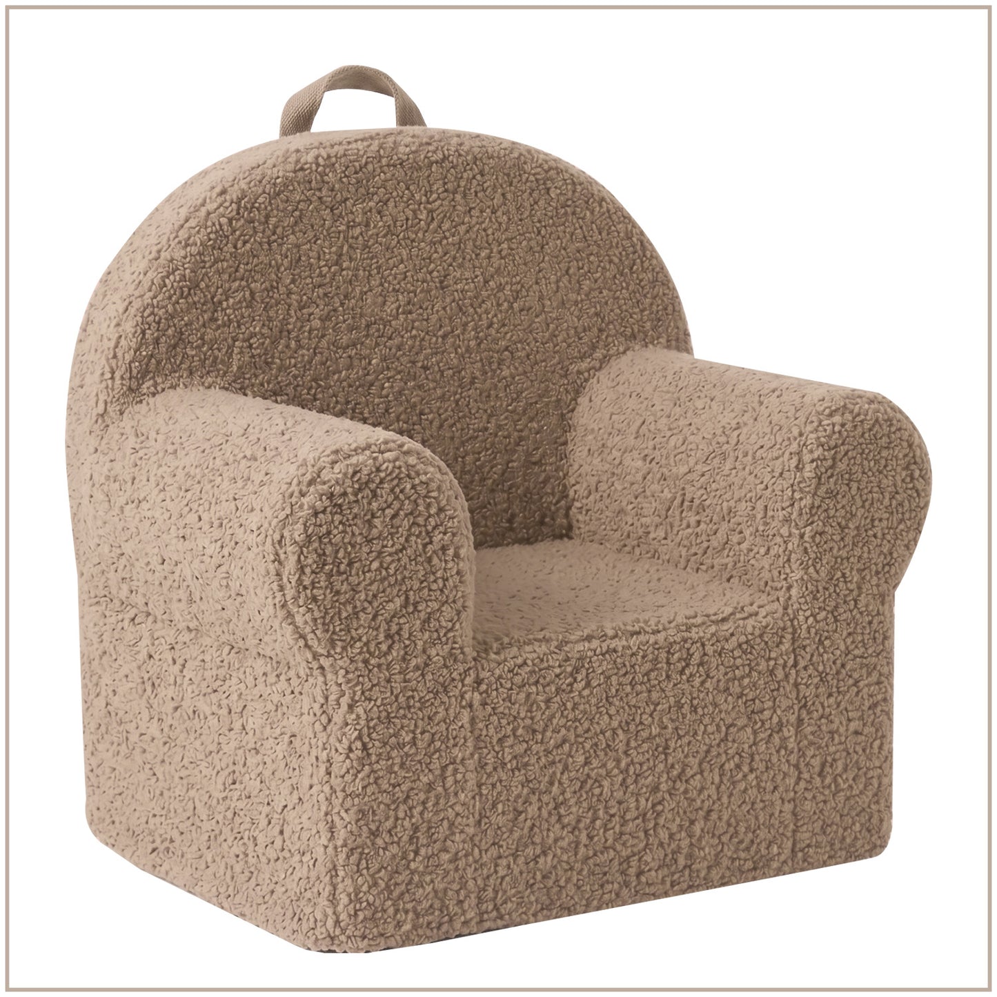 Rose Pink Cotton Quilted Corduroy Kids Lounge Chair | Nestroots