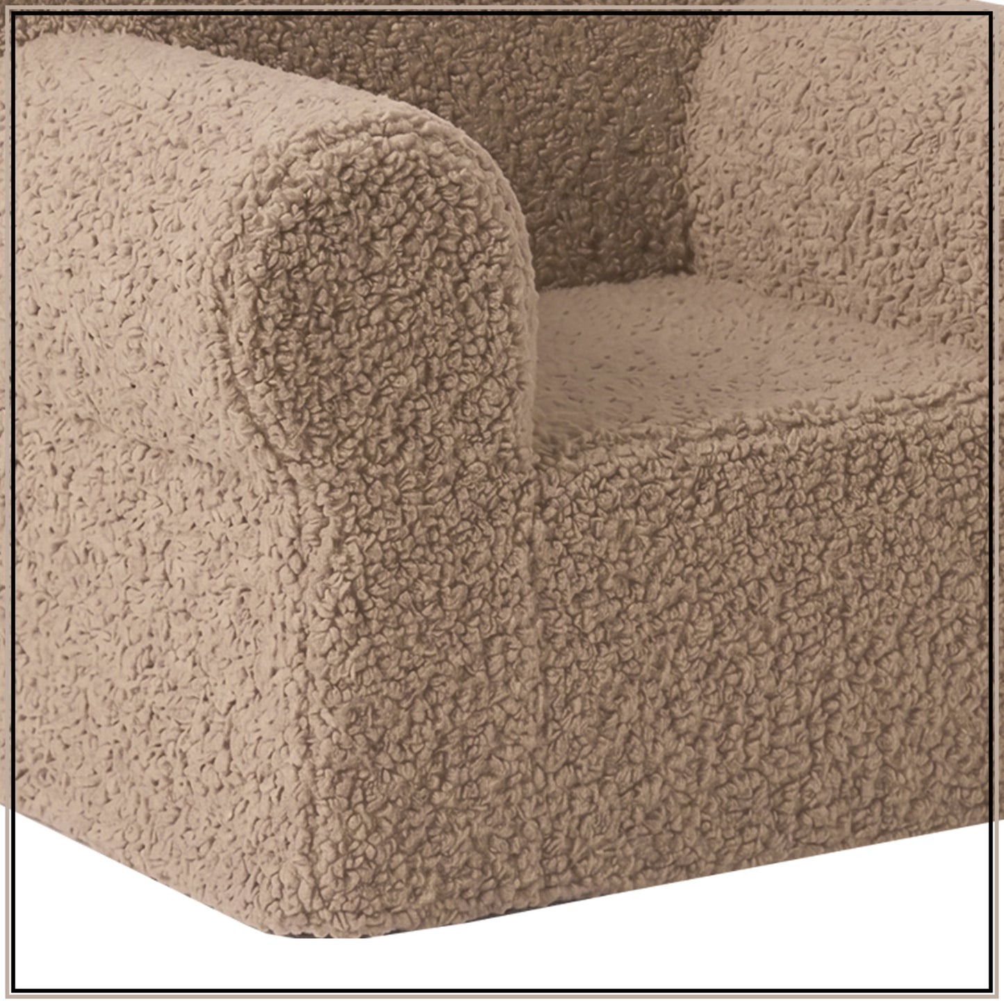 Rose Pink Cotton Quilted Corduroy Kids Lounge Chair | Nestroots