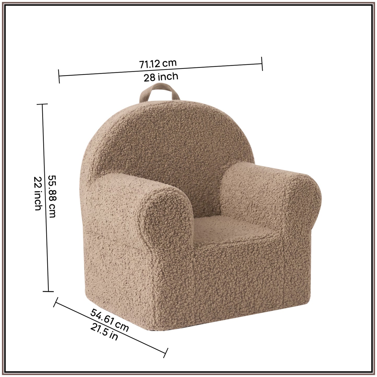 Rose Pink Cotton Quilted Corduroy Kids Lounge Chair | Nestroots