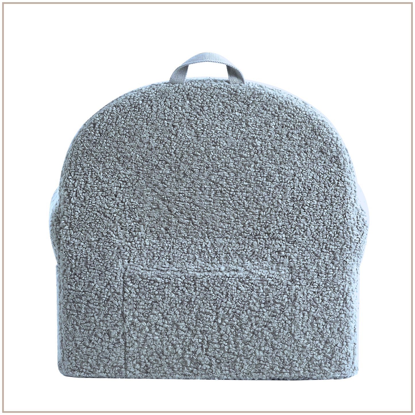 Henry Mist Grey Cotton Quilted Corduroy Kids Lounge Chair | Nestroots