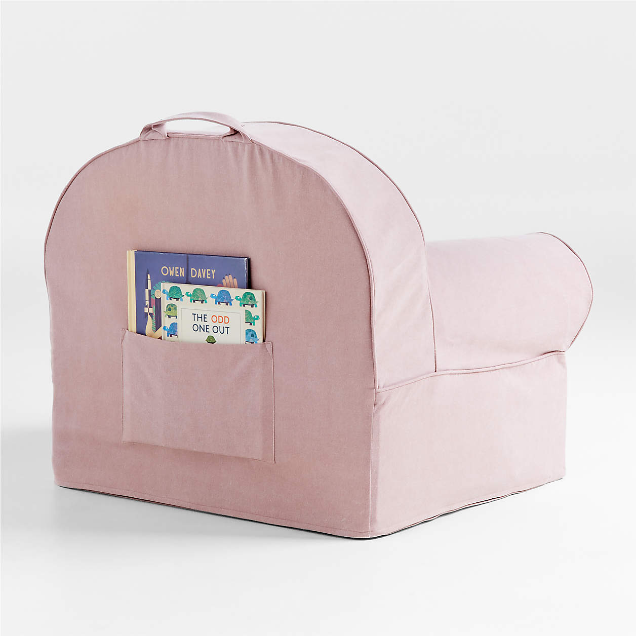 Blush Pink Snuggle Cotton Kids Lounge Chair