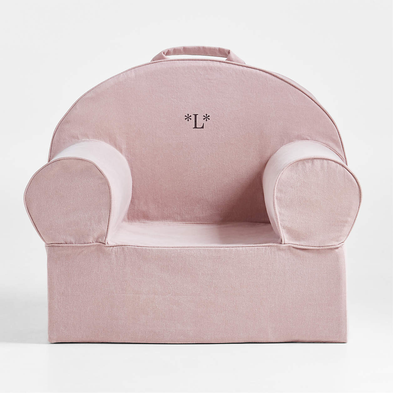 Blush Pink Snuggle Cotton Kids Lounge Chair