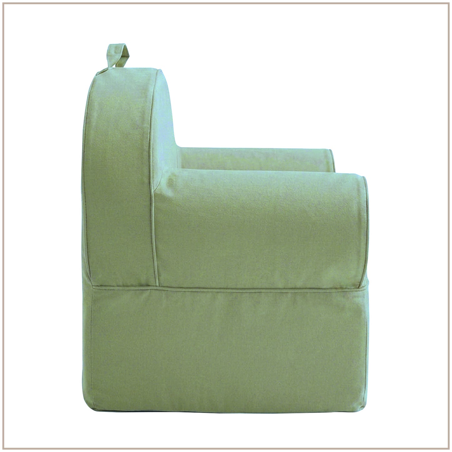 Olive Green Snuggle Cotton Kids Lounge Chair | Nestroots