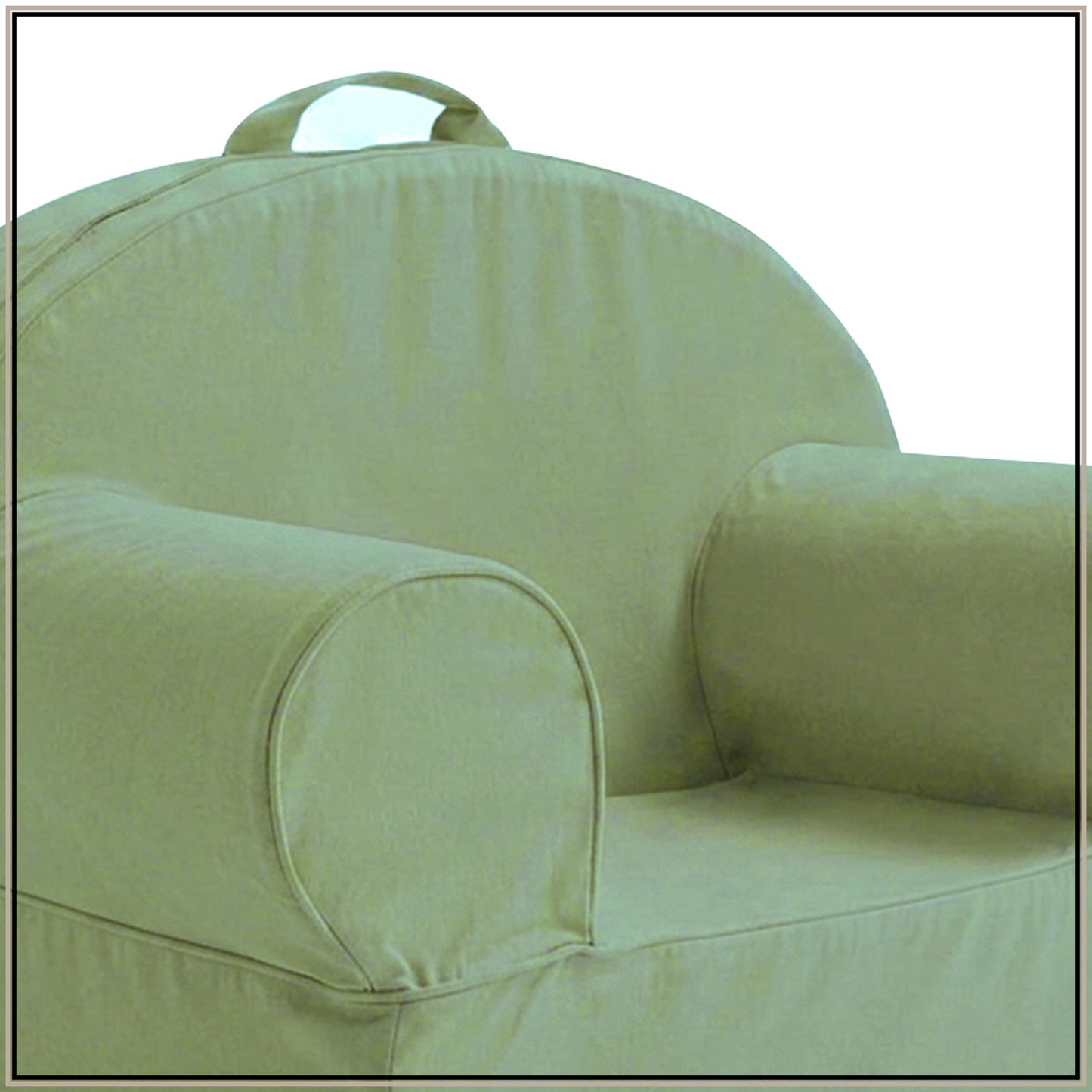 Olive Green Snuggle Cotton Kids Lounge Chair | Nestroots