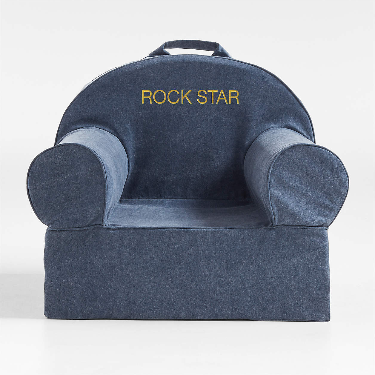 Navy Blue Snuggle Cotton Kids Lounge Chair