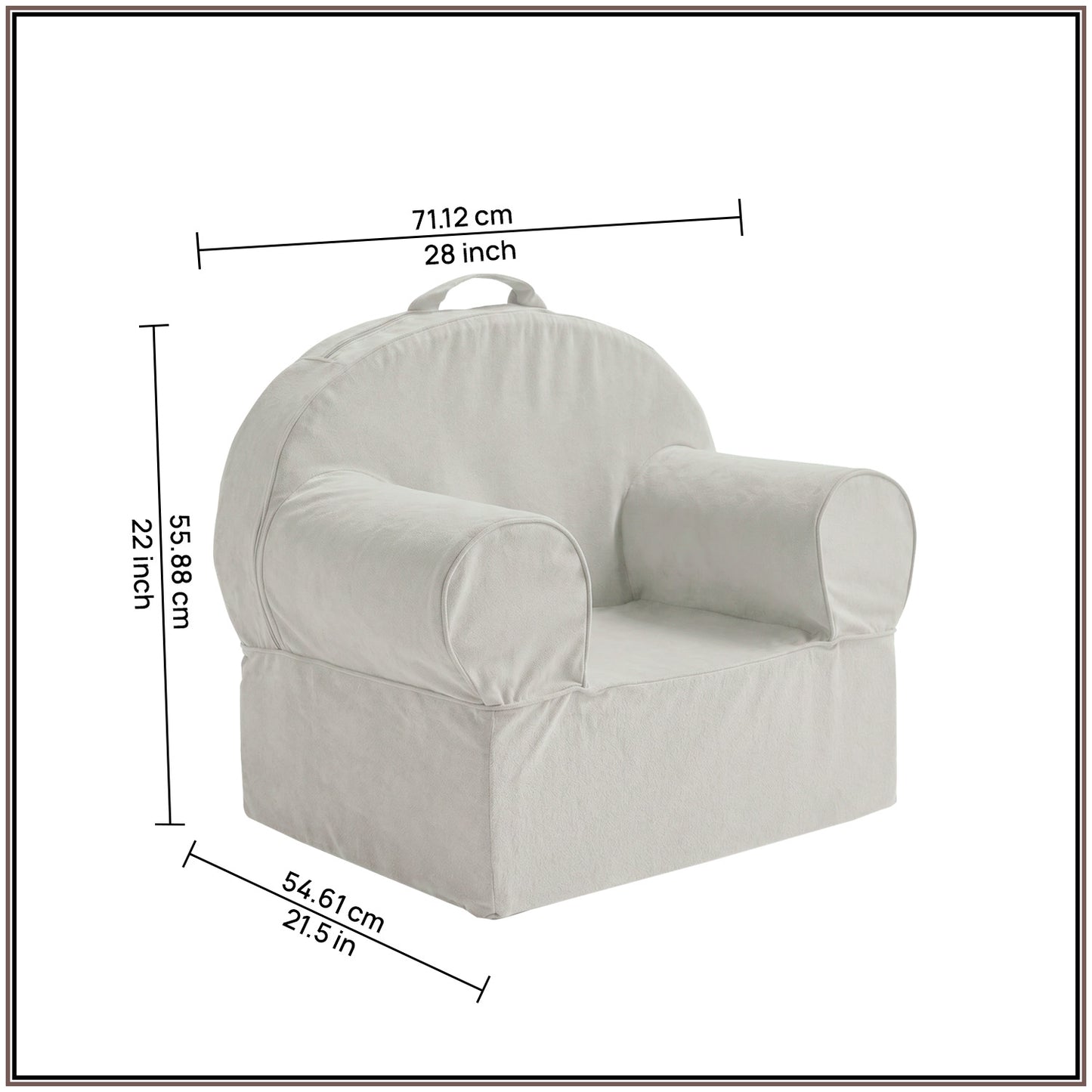 Mint Green Snuggle Cotton Kids Lounge Chair | Nestroots