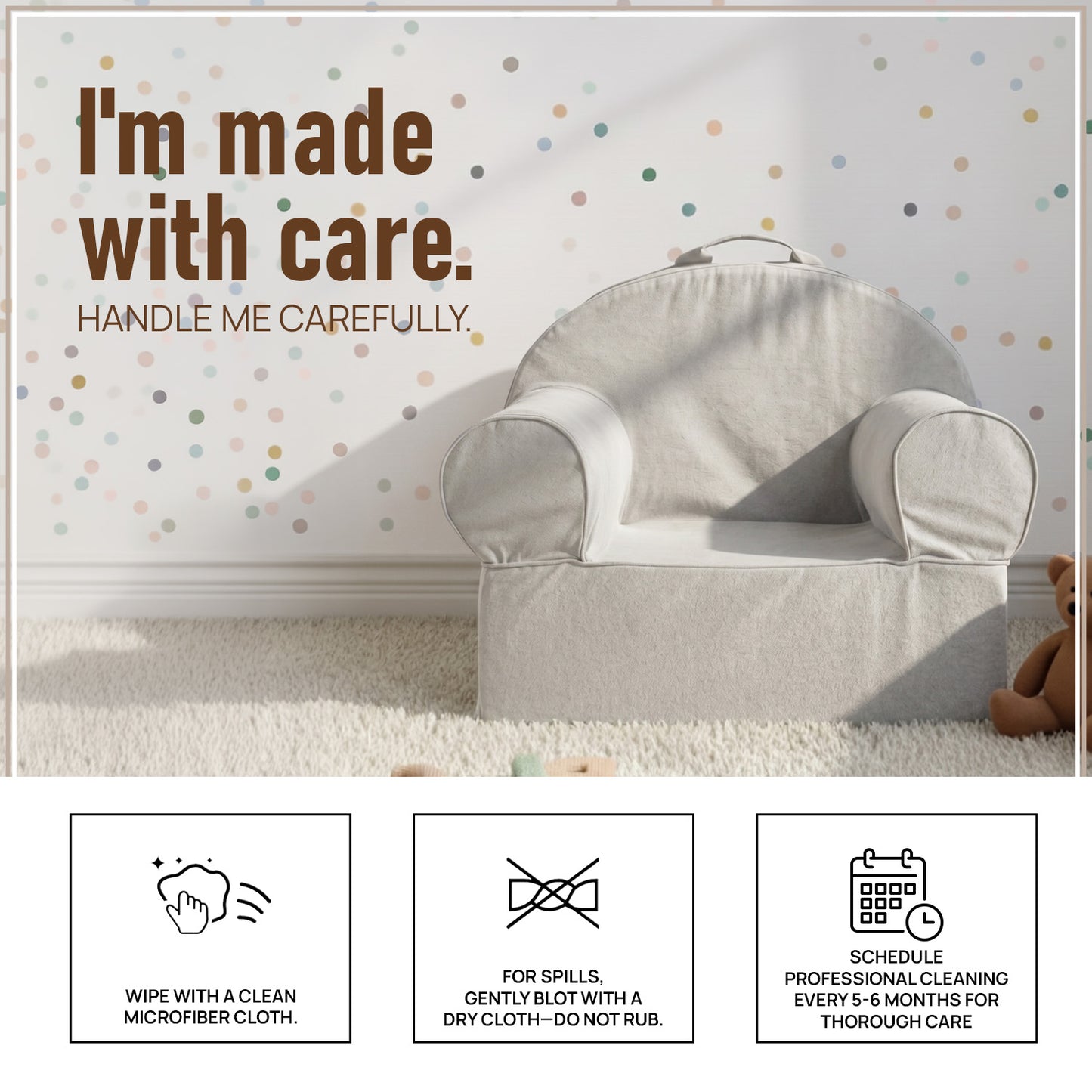 Mint Green Snuggle Cotton Kids Lounge Chair | Nestroots