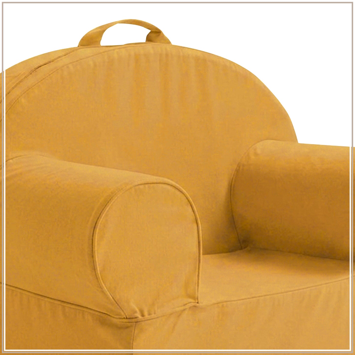 Mustard Yellow Snuggle Cotton Kids Lounge Chair | Nestroots