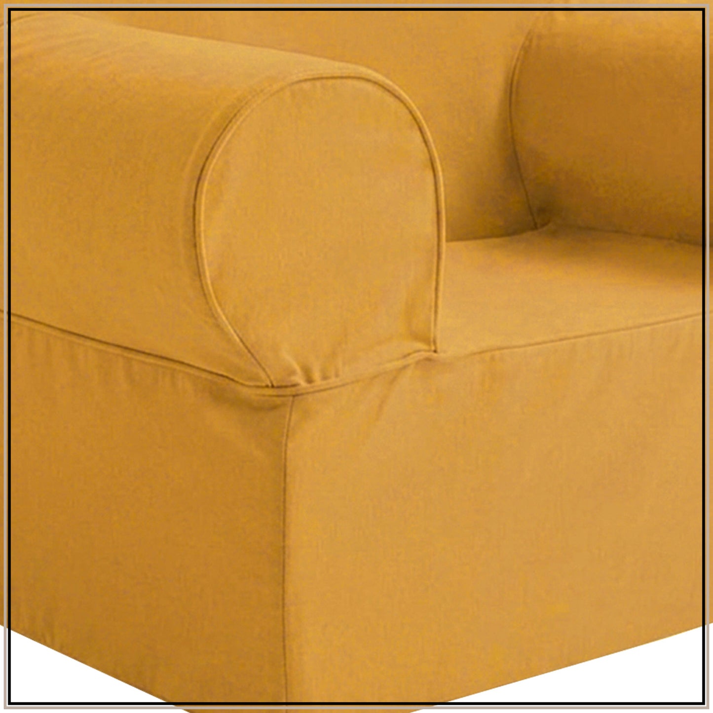Mustard Yellow Snuggle Cotton Kids Lounge Chair | Nestroots
