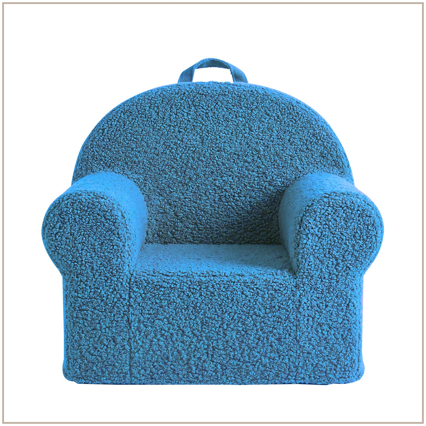 Black Checkered Snuggle Faux Fur Kids Lounge Chair | Nestroots