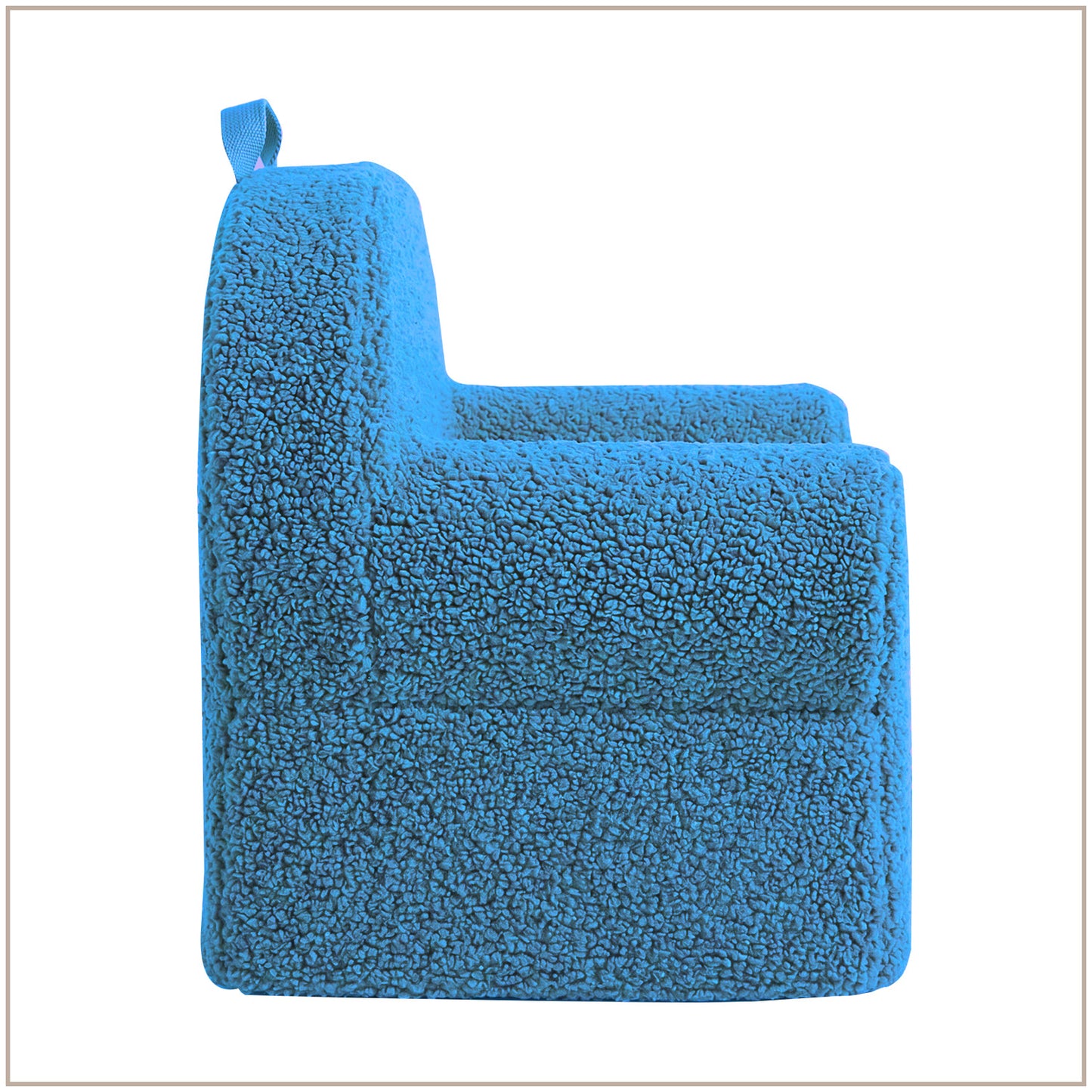 Black Checkered Snuggle Faux Fur Kids Lounge Chair | Nestroots