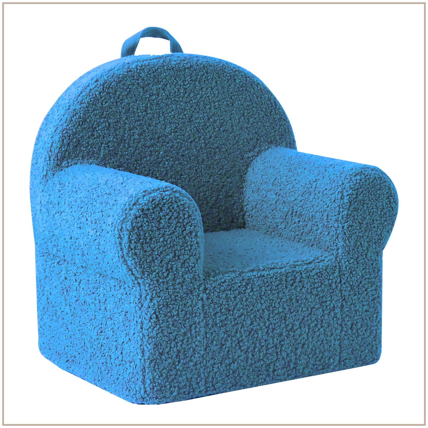 Black Checkered Snuggle Faux Fur Kids Lounge Chair | Nestroots
