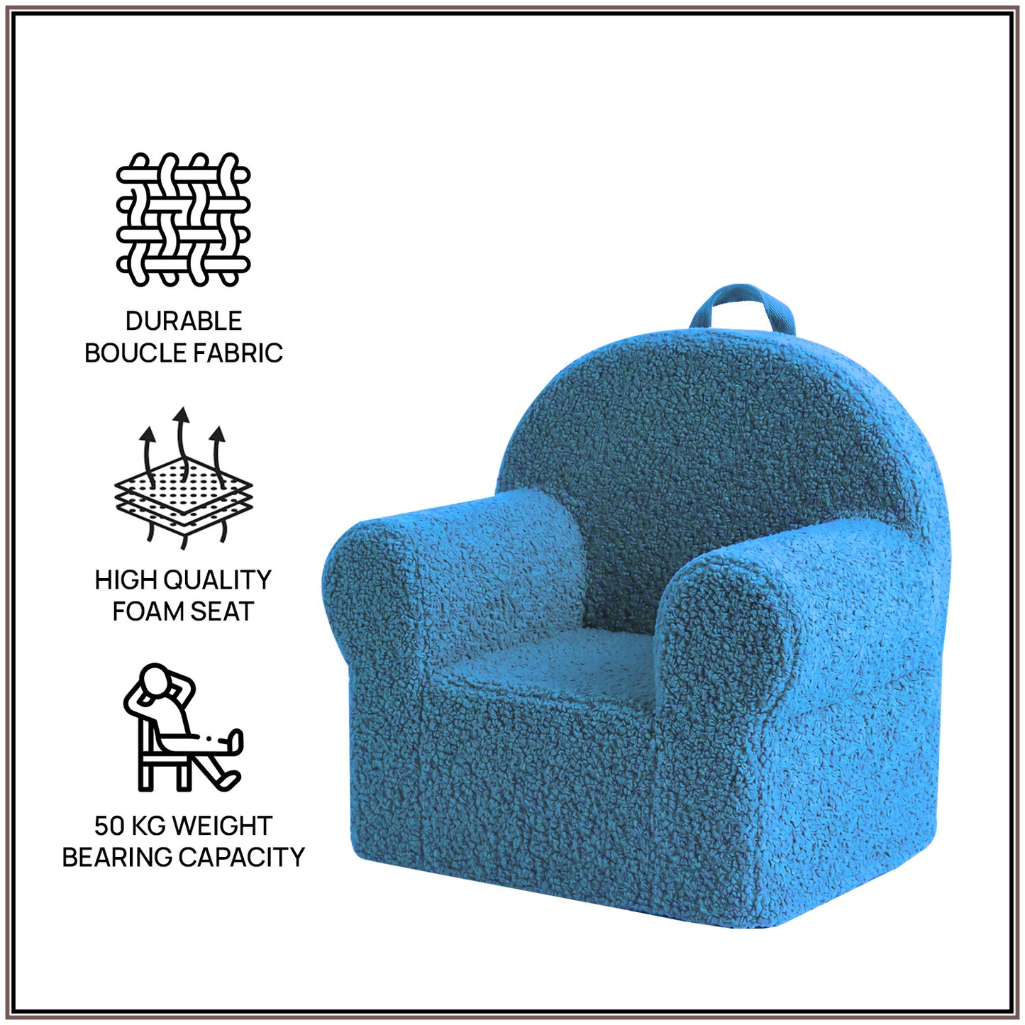 Black Checkered Snuggle Faux Fur Kids Lounge Chair | Nestroots