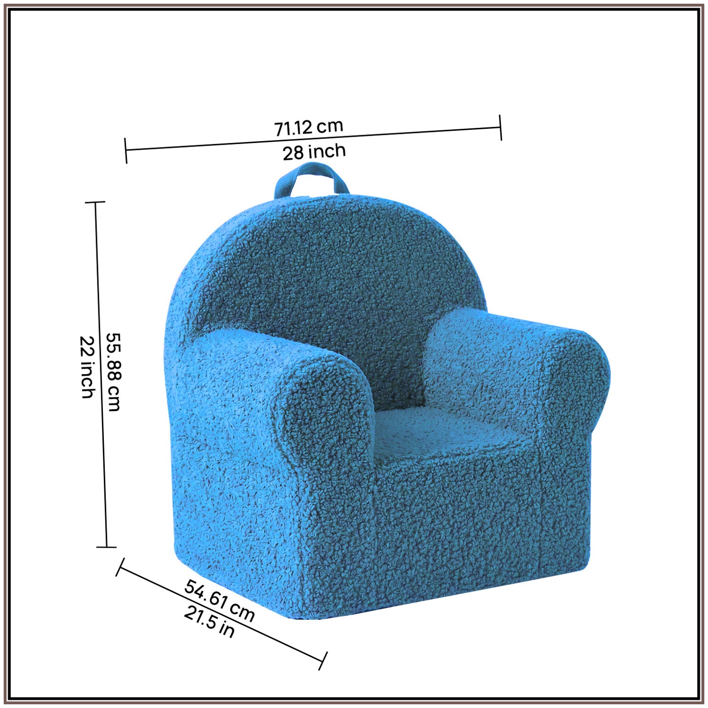 Black Checkered Snuggle Faux Fur Kids Lounge Chair | Nestroots