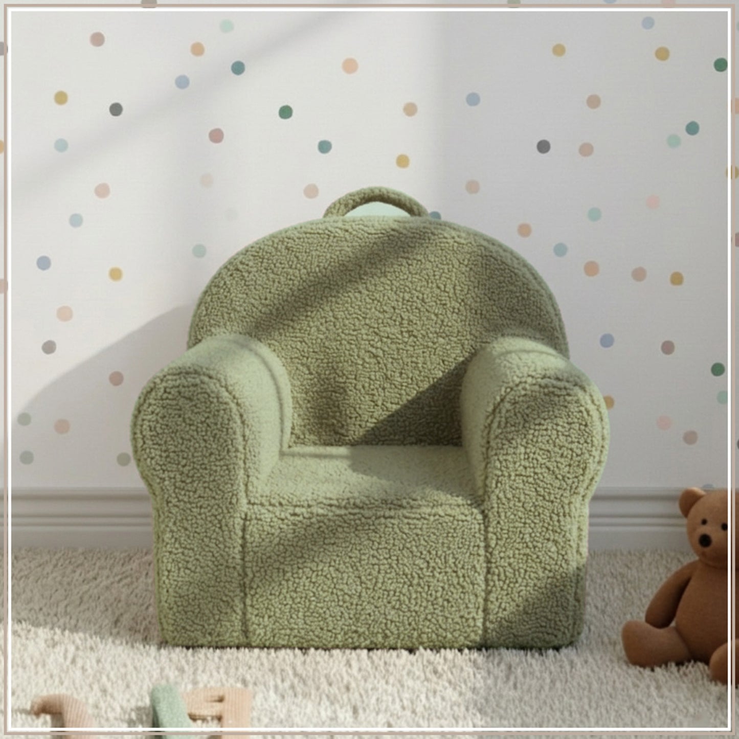 Floral Garden Faux Fur Kids Lounge Chair | Nestroots