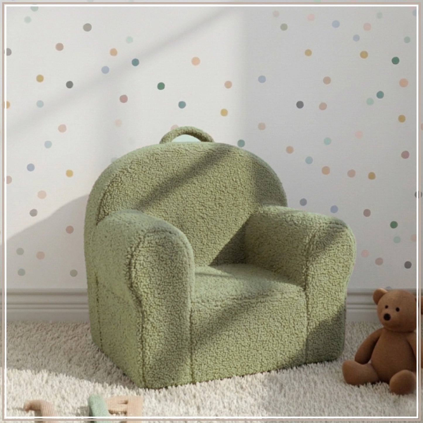 Floral Garden Faux Fur Kids Lounge Chair | Nestroots