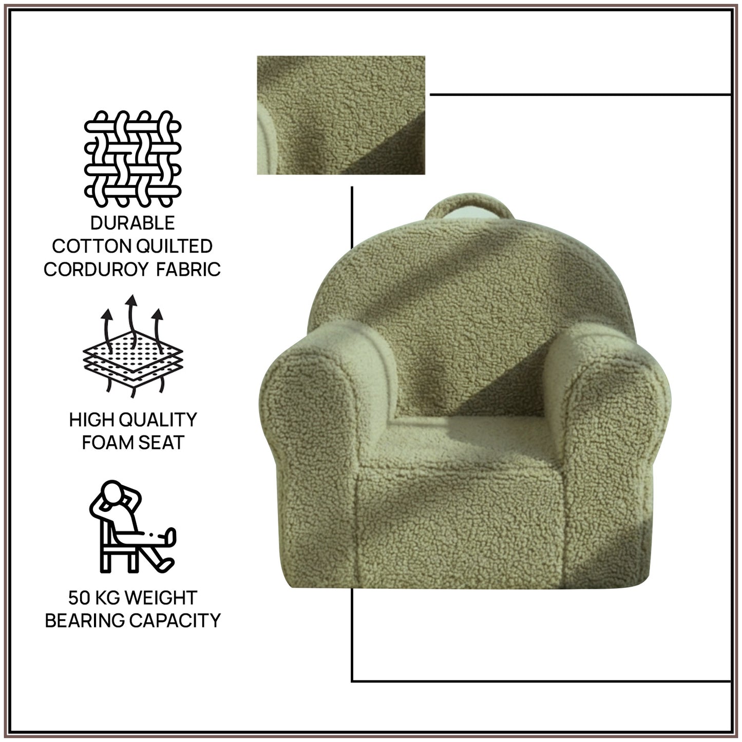 Floral Garden Faux Fur Kids Lounge Chair | Nestroots
