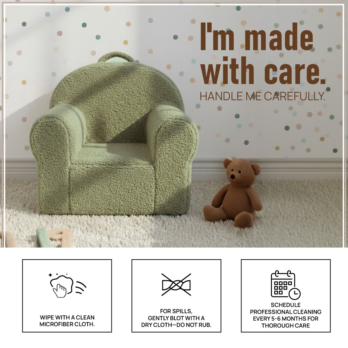 Floral Garden Faux Fur Kids Lounge Chair | Nestroots