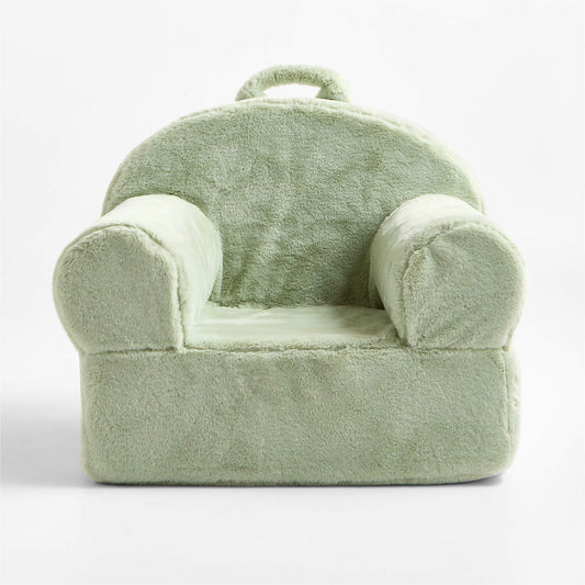 Sage Teddy Faux Fur Kids Lounge Chair