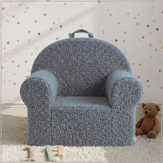 Sage Teddy Faux Fur Kids Lounge Chair | Nestroots