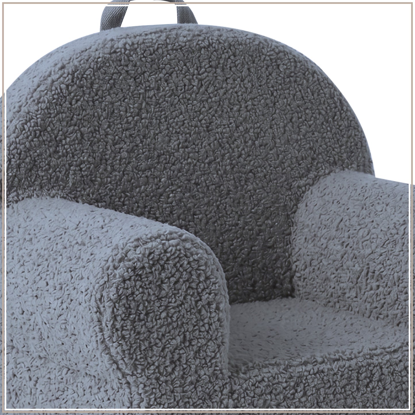 Sage Teddy Faux Fur Kids Lounge Chair | Nestroots