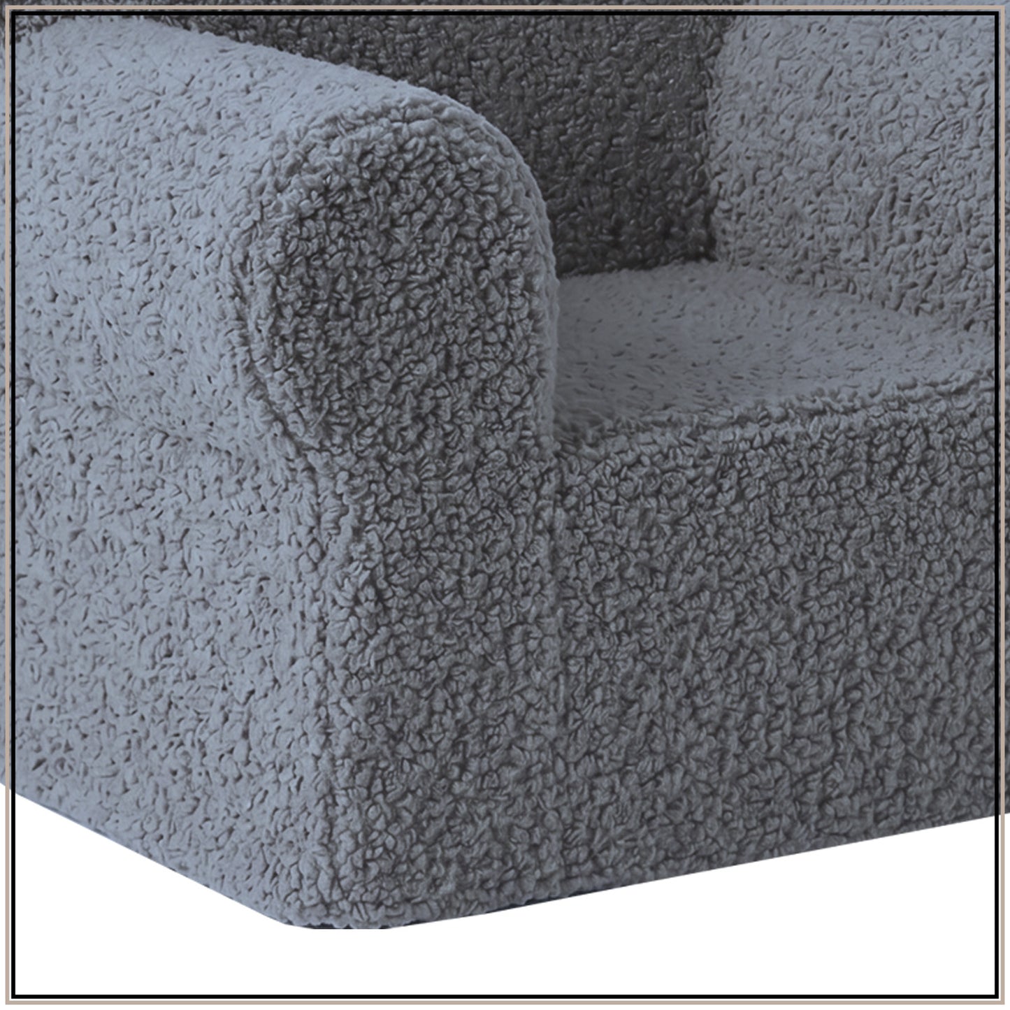 Sage Teddy Faux Fur Kids Lounge Chair | Nestroots