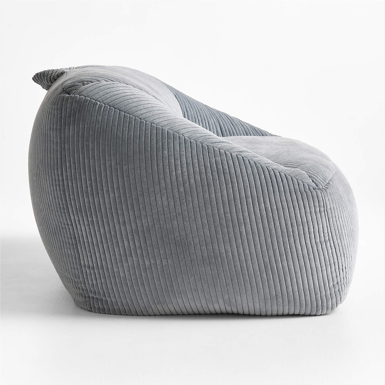 Ash Grey Cloud Velvet Corduroy Kids Sofa Chair