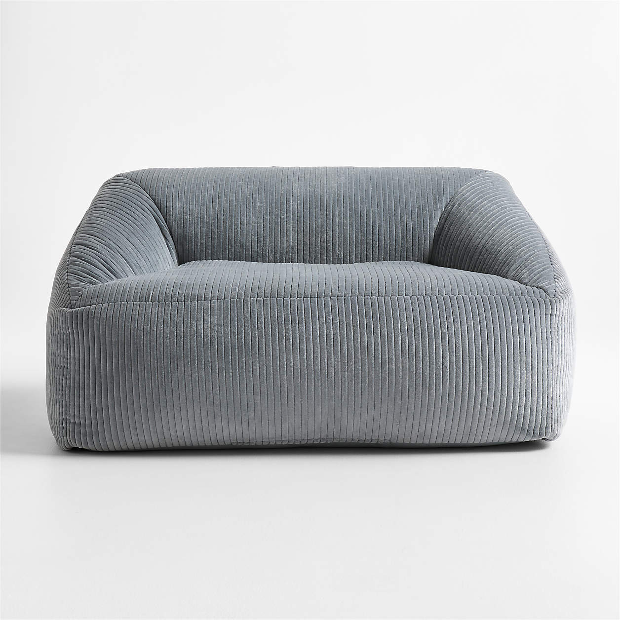 Ash Grey Cloud Velvet Corduroy Kids Sofa Chair