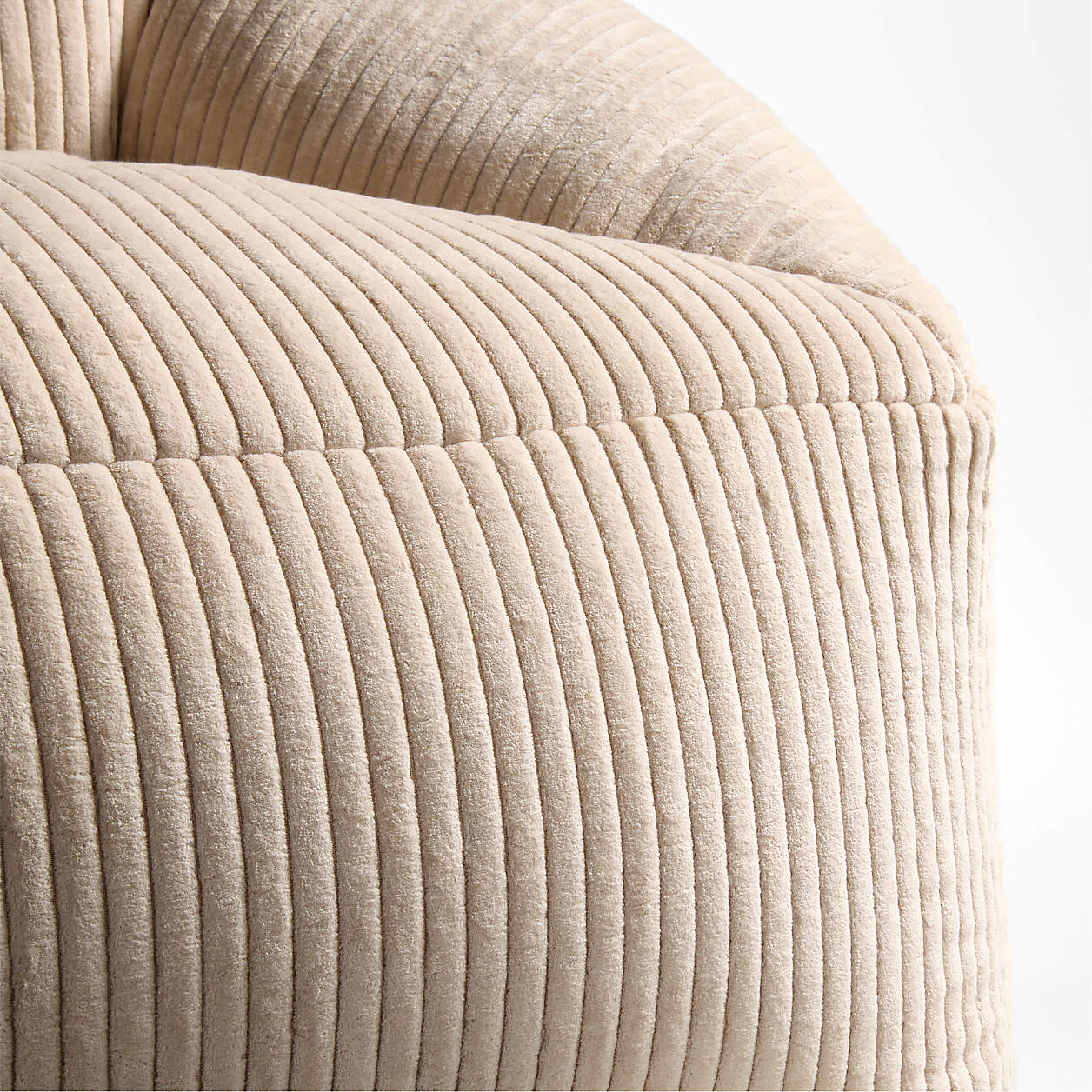 Beige Corduroy Velvet Corduroy Kids Sofa Chair