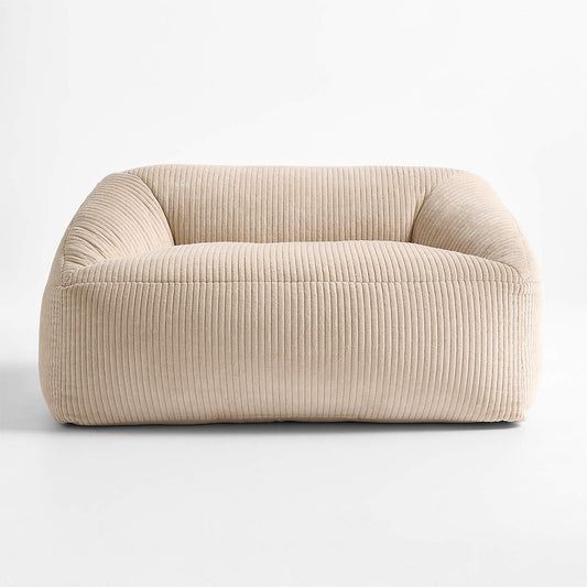 Beige Corduroy Velvet Corduroy Kids Sofa Chair