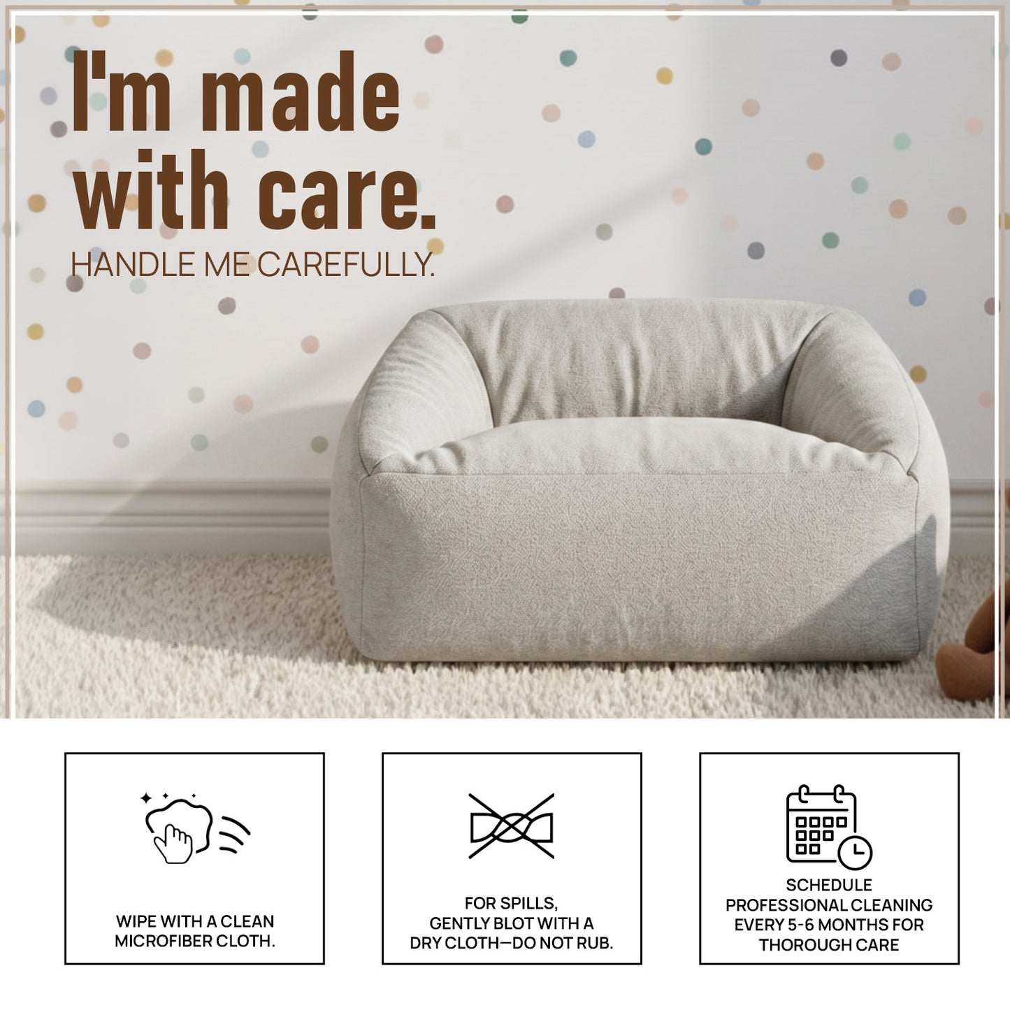 Beige Corduroy Velvet Corduroy Kids Sofa Chair | Nestroots