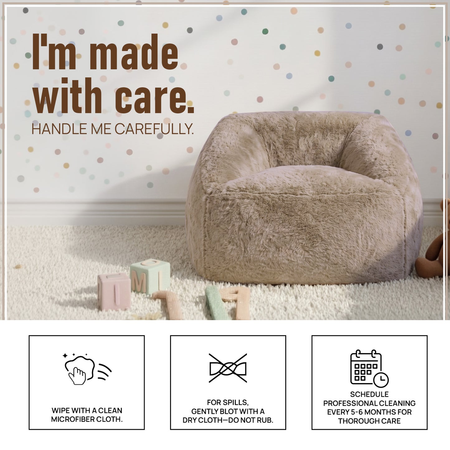 Peach Stripe Organic Cotton Kids Sofa Chair | Nestroots