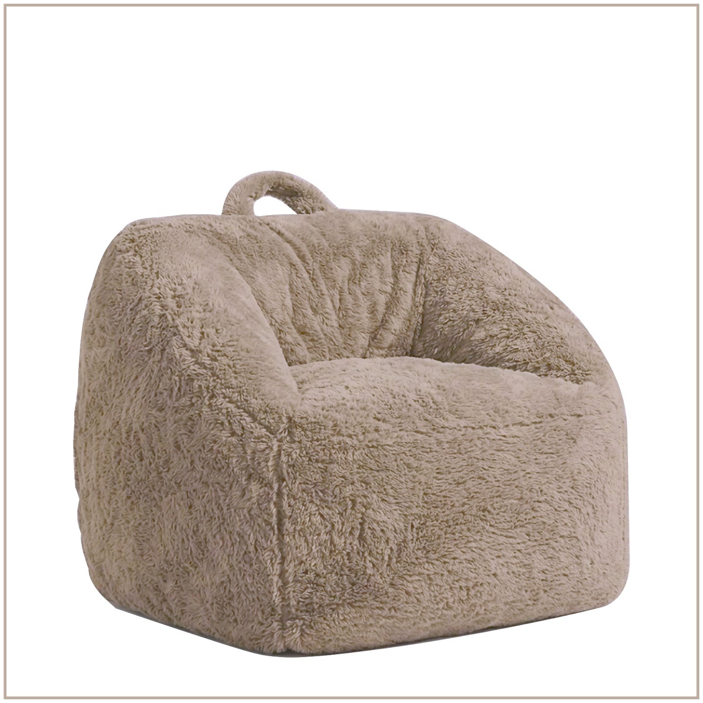 Peach Stripe Organic Cotton Kids Sofa Chair | Nestroots