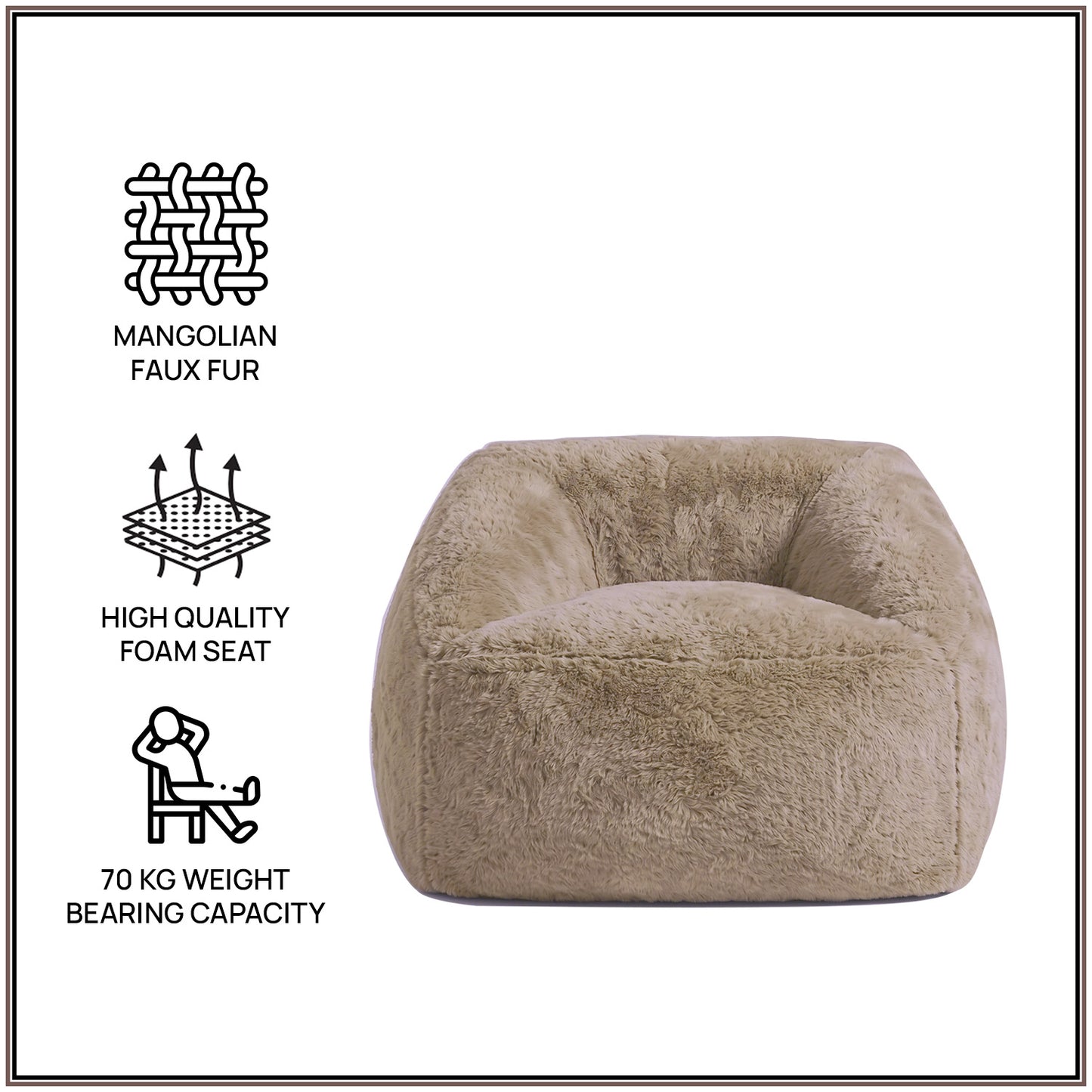 Peach Stripe Organic Cotton Kids Sofa Chair | Nestroots