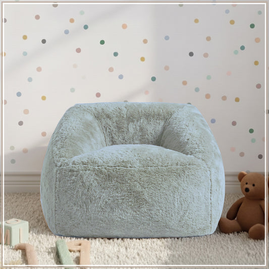 Cream Stripe Organic Cotton Kids Sofa Chair | Nestroots