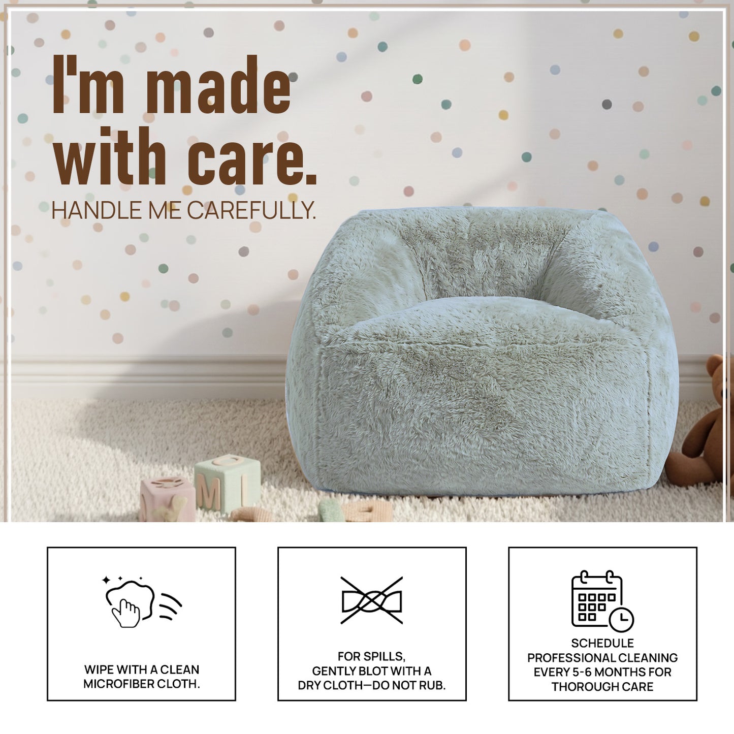 Cream Stripe Organic Cotton Kids Sofa Chair | Nestroots