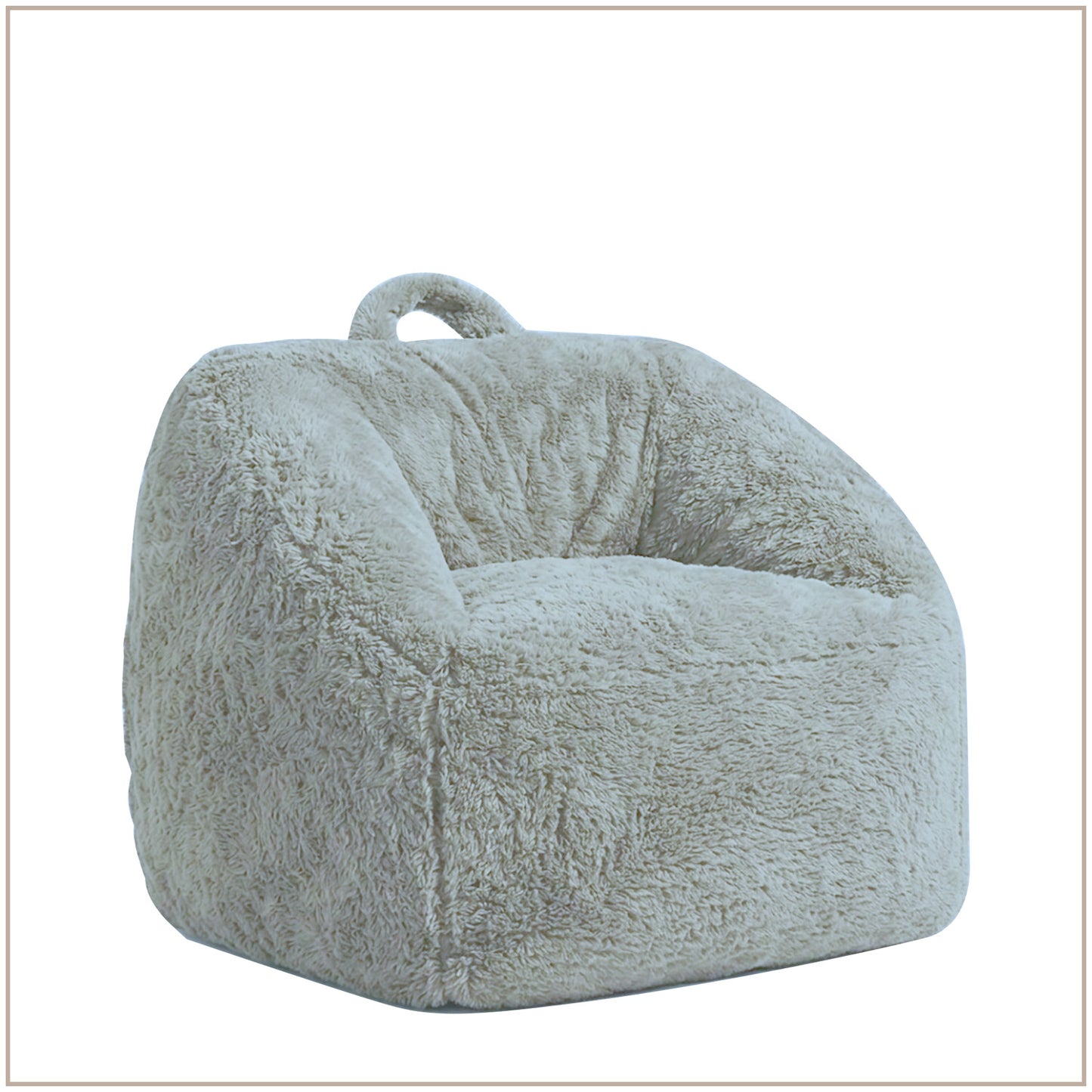 Cream Stripe Organic Cotton Kids Sofa Chair | Nestroots