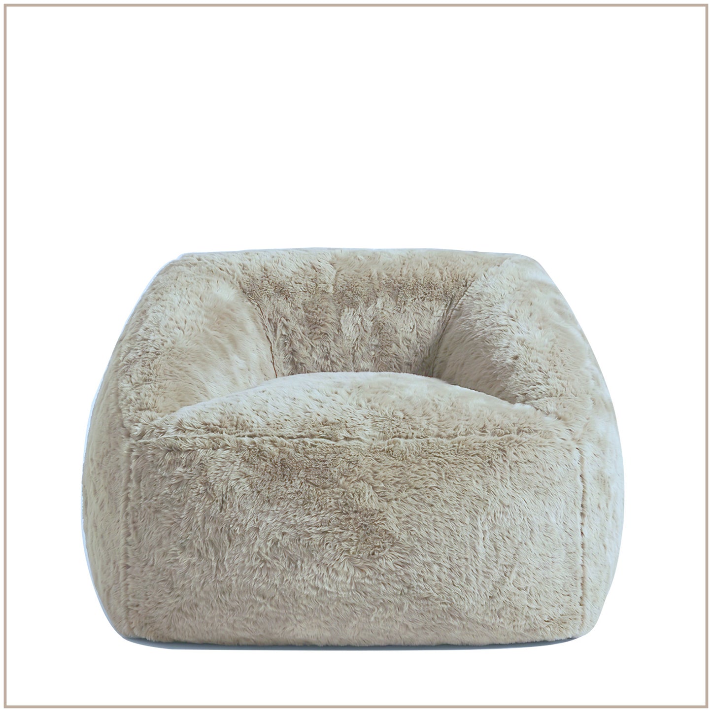 Beige Stripe Organic Cotton Kids Sofa Chair | Nestroots
