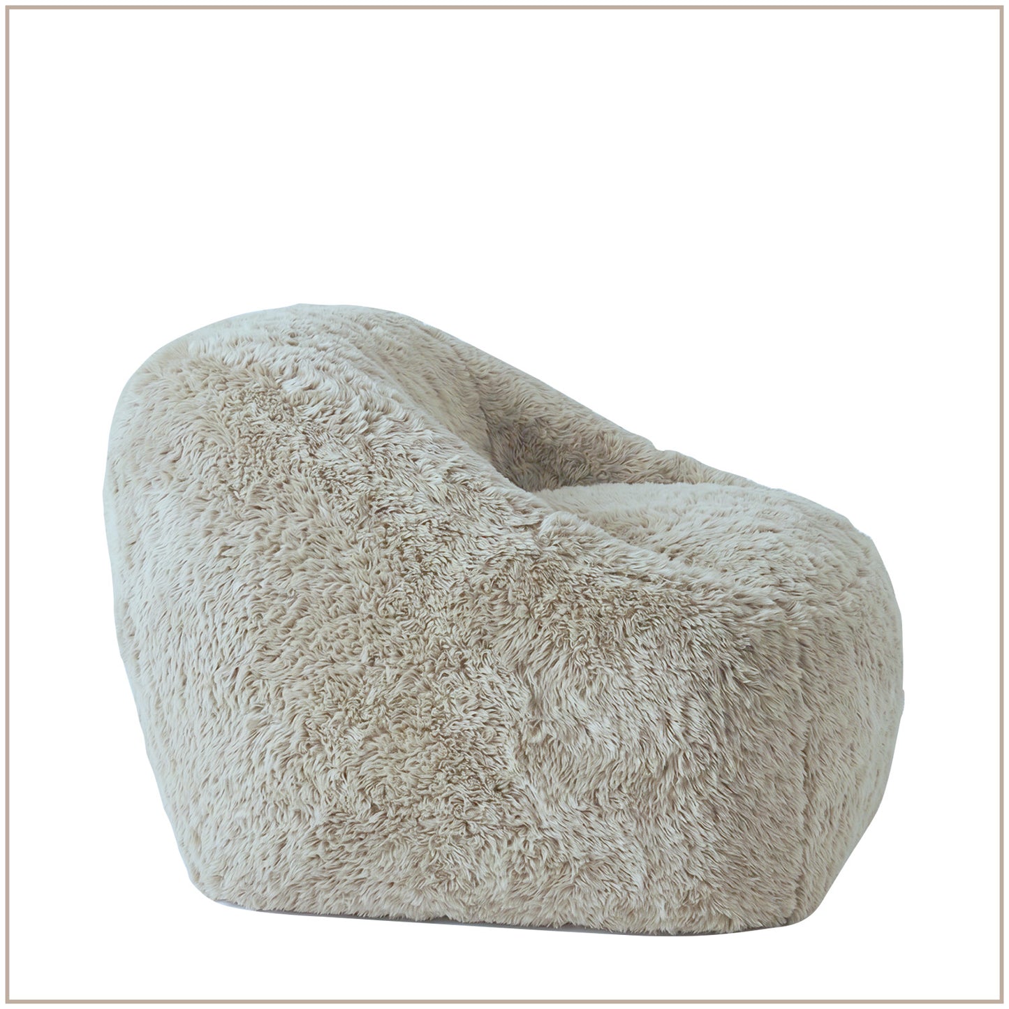 Beige Stripe Organic Cotton Kids Sofa Chair | Nestroots