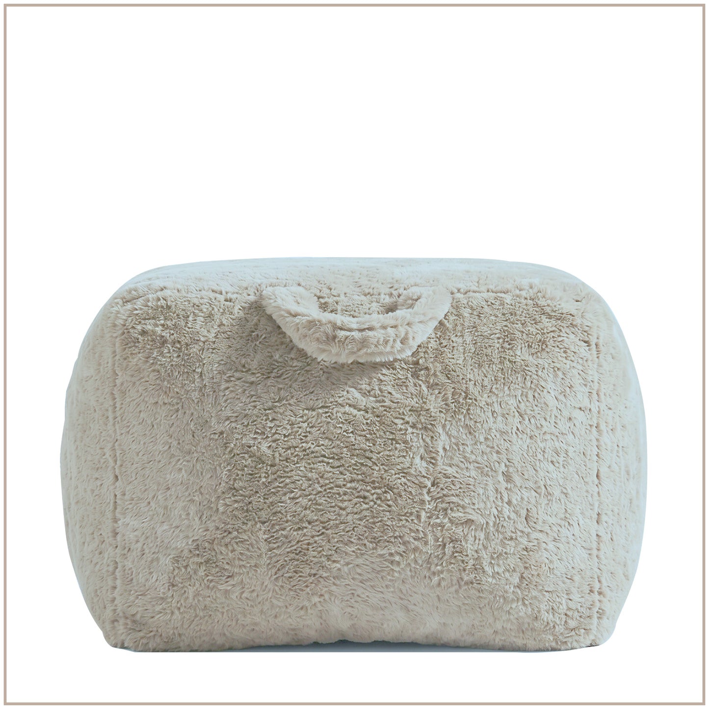 Beige Stripe Organic Cotton Kids Sofa Chair | Nestroots