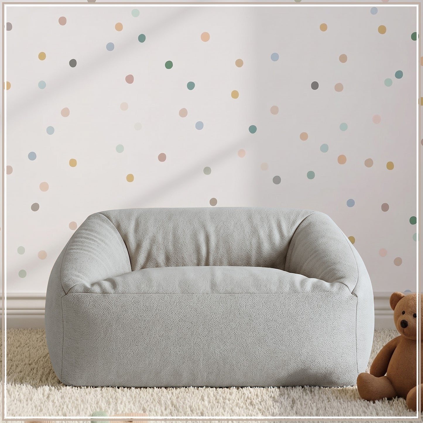 Soft Cream Cloud Velvet Corduroy Kids Sofa Chair | Nestroots