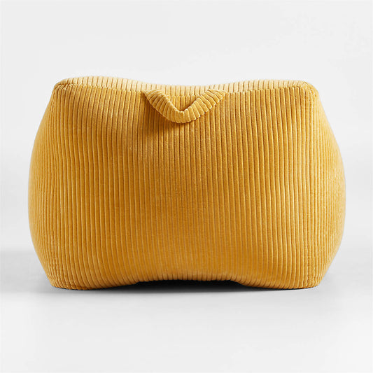 Mustard Puff Velvet Corduroy Kids Lounge Chair
