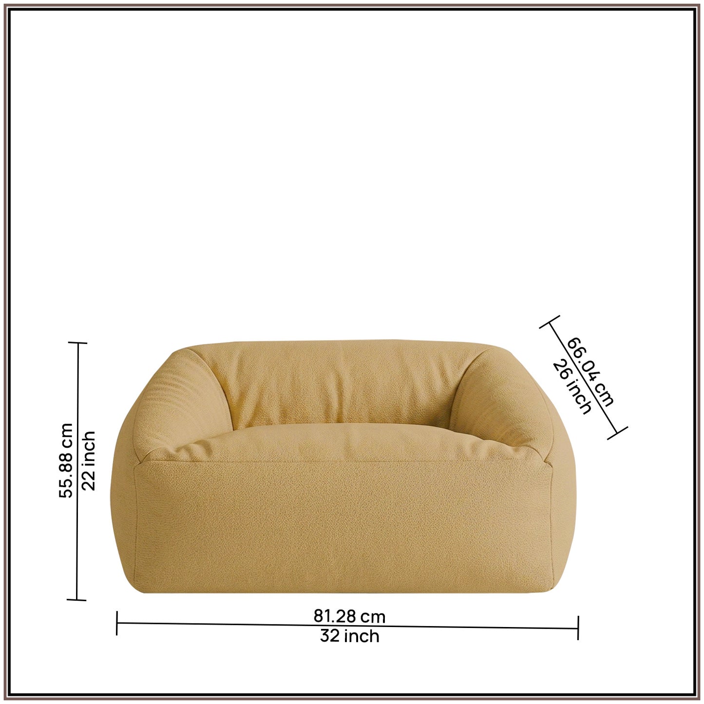 Mustard Puff Velvet Corduroy Kids Lounge Chair | Nestroots